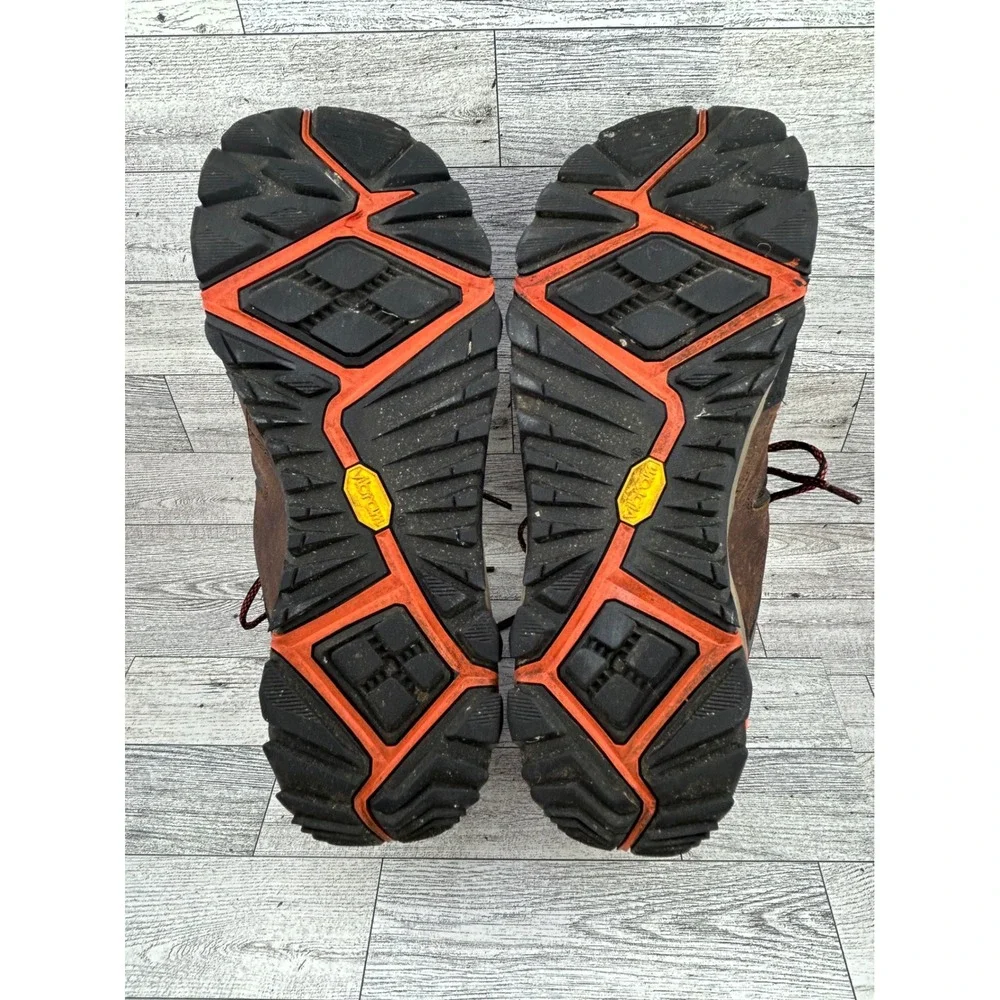 Merrell Clay Performance Men Sz 11.5 Hiking Boots Brown Orange Waterproof J09397
